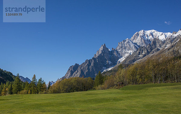 Weiden und Berge in abgelegener Landschaft