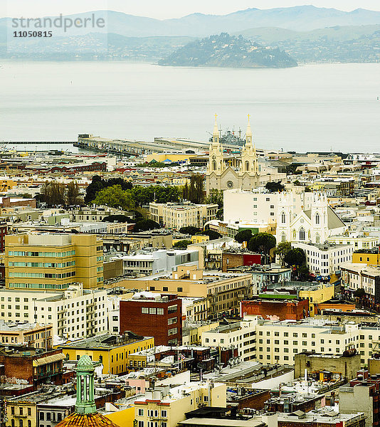 Luftaufnahme des Stadtbilds von San Francisco  Kalifornien  Vereinigte Staaten