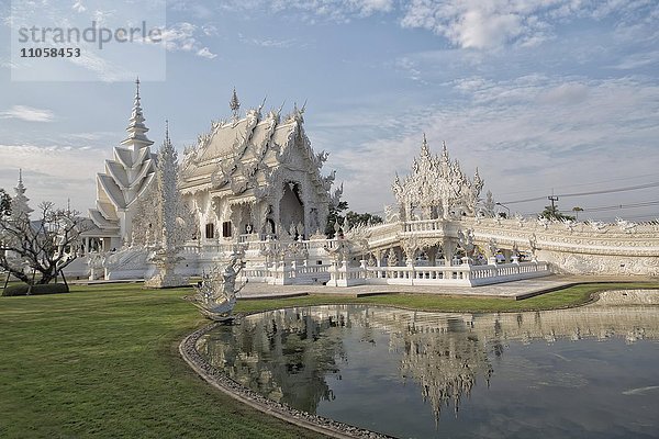 Wat Rong Khun  Weißer Tempel  Chiang Rai  Provinz Chiang Rai  Nordthailand  Thailand  Asien