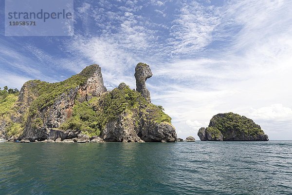 Koh Gai  Hühnerinsel  Chicken Island  Andermanensee bei Krabi  Thailand  Asien