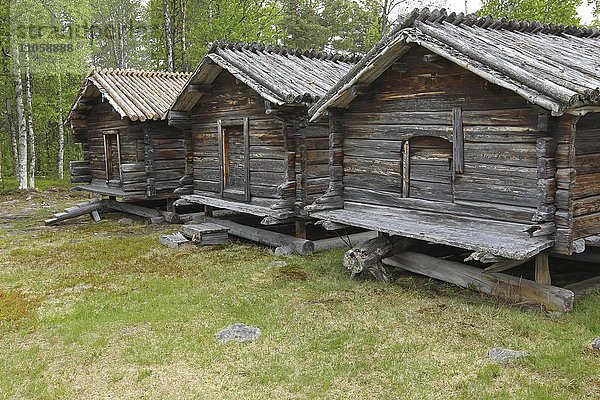 Blockhäuser aus dem 17. Jahrhundert   Arvidsjaur  Schweden  Europa