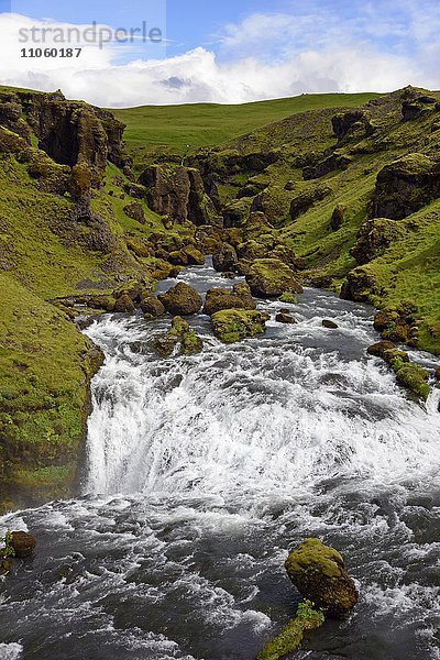 Fluss Skoga  Sudurland  Island  Europa