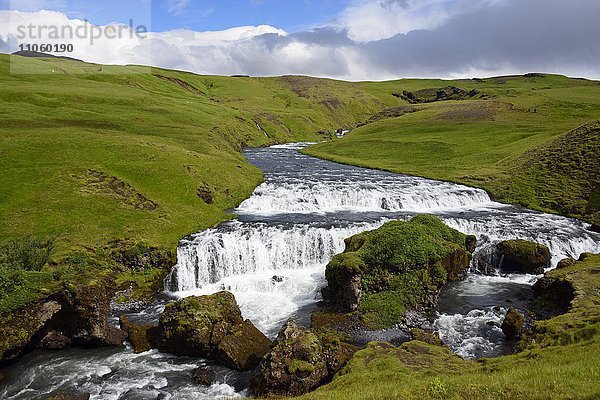 Fluss Skoga  Sudurland  Island  Europa