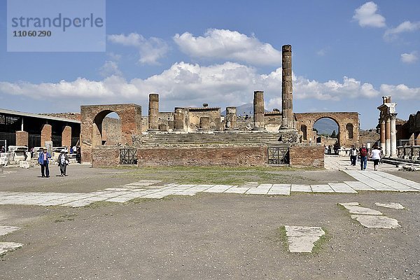 Forum  antike Stadt Pompeji  Kampanien  Italien  Europa