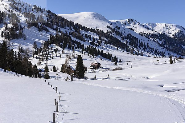 Winterlandschaft mit Dr.Josef-Mehrl-Hütte  Schönfeld im Lungau  Österreich  Europa