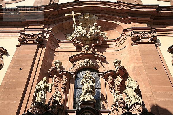Fassade der Augustinerkirche  Kirschgarten  Altstadt  Mainz  Rheinland-Pfalz  Deutschland  Europa