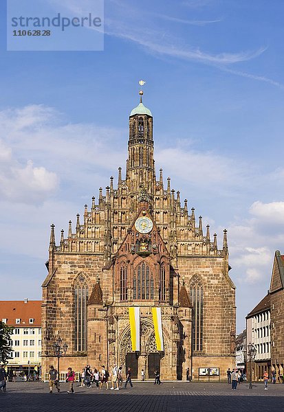 Frauenkirche  Hauptmarkt  Sebalder Altstadt  Nürnberg  Mittelfranken  Franken  Bayern  Deutschland  Europa