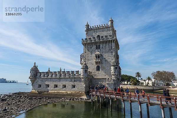 Torre de Belém  Turm von Belém oder Turm von St. Vincent  Belém  Lissabon  Portugal  Europa