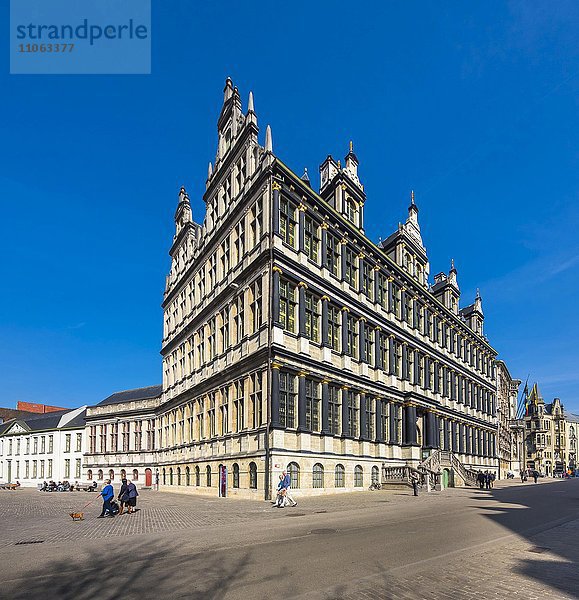 Fassade des Stadthuis  Rathaus  Gent  Flandern  Belgien  Europa