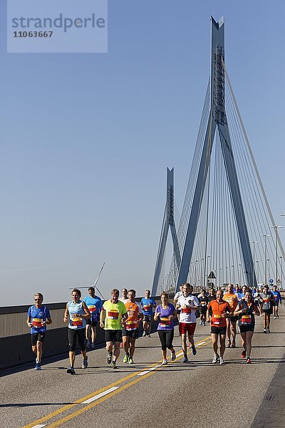 Marathonlauf  Köhlbrandbrückenlauf 2015  Hamburg  Deutschland  Europa