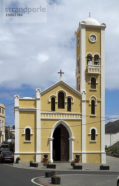 Kirche Iglesia Nuestra Senora de la Encarnation  Hermigua  La Gomera  Kanarische Inseln  Spanien  Europa