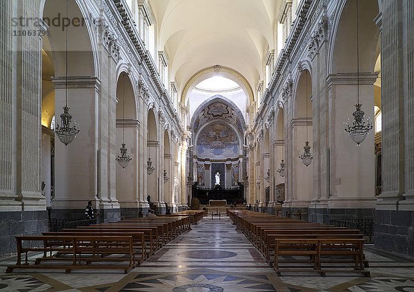 Innenraum  Dom Sant´Agata  Catania  Metropolitanstadt Catania  Sizilien  Italien  Europa