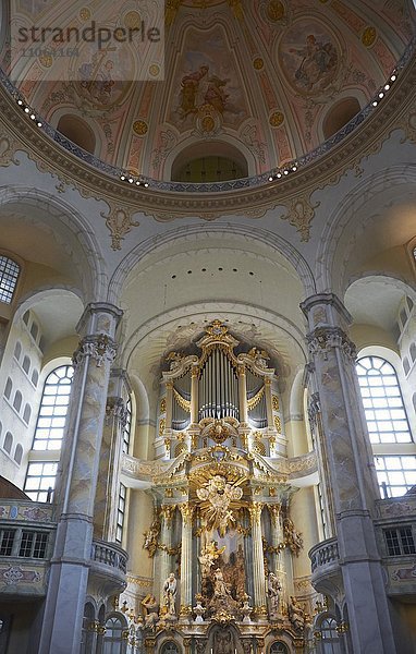 Frauenkirche  Innenansicht  Dresden  Deutschland  Europa