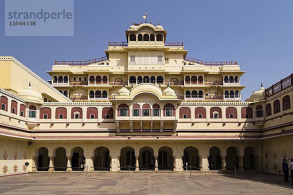 Mubarak Mahal  Stadtpalast  Altstadtviertel Pink City  Jaipur  Rajasthan  Indien  Asien