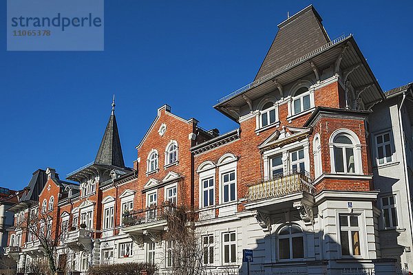 Klassizistische Backstein-Fassade  Kaiserstr.  München  Bayern  Deutschland  Europa