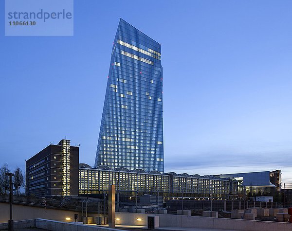 Europäische Zentralbank und ehemalige Großmarkthalle  Architekt Coop Himmelblau  Frankfurt am Main  Hessen  Deutschland  Europa
