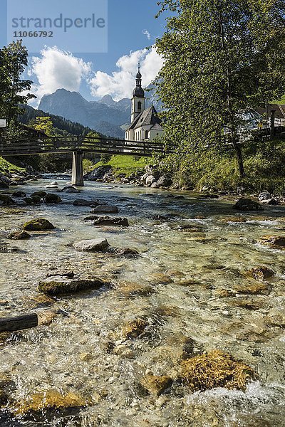 Pfarrkirche St. Sebastian  Ramsau  Berchtesgadener Land  Oberbayern  Bayern  Deutschland  Europa