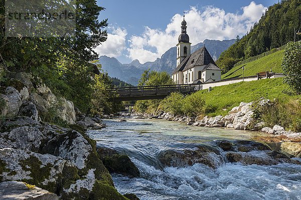 Pfarrkirche St. Sebastian  Ramsau  Berchtesgadener Land  Oberbayern  Bayern  Deutschland  Europa