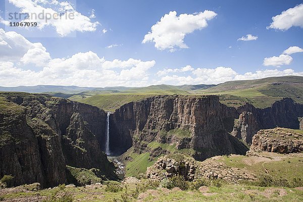 Wasserfall  Maletsunyane Falls  bei Semonkong  Lesotho  Afrika