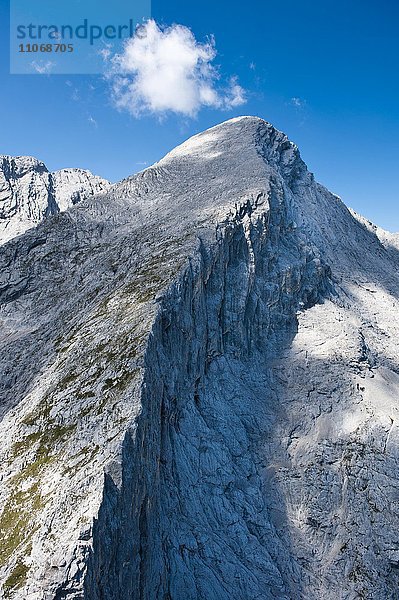 Alpspitze  Gipfel  Klettersteig  Wettersteingebirge  Garmisch-Partenkirchen  Oberbayern  Bayern  Deutschland  Europa