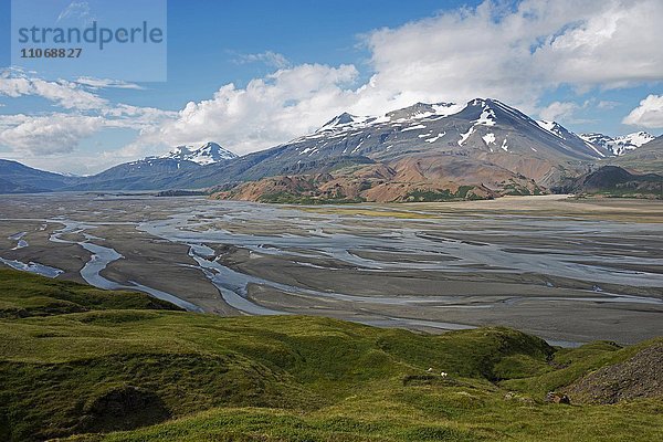 Fluss Jökulsa i Loni  Kollumulavegur  Südisland  Island  Europa