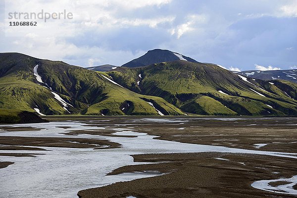 Gletscherfluß Jökulgilskvisl  Fjallabak Nationalpark  Island  Europa