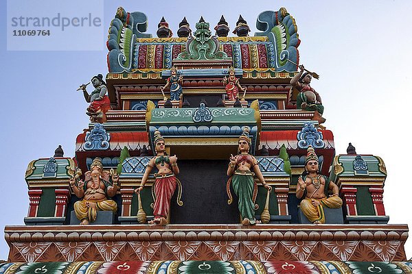 Hindu-Tempel  Detail  Riviere des Anguilles  Mauritius  Afrika