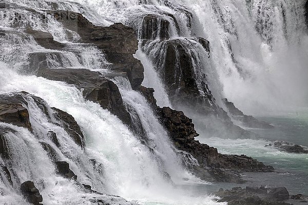 Detail Details Ausschnitt Ausschnitte Sehenswürdigkeit Europa Wasserfall Gullfoss Island