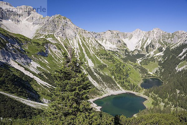 Soiernkessel mit Seen  Soiernsee  Mittenwald  Bayern  Deutschland  Europa