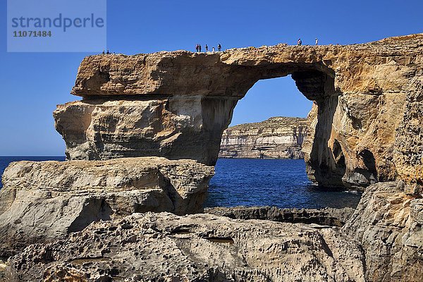 Azure Window  natürlicher Felsbogen  Westküste  Insel Gozo  Malta  Europa