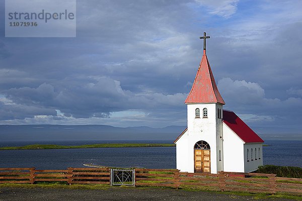 Kirche  Prestsbakki  Westfjorde  Island  Europa