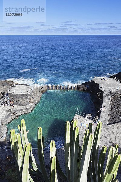 Naturschwimmbecken Charco Azul  San Andres  La Palma  Kanarische Inseln  Spanien  Europa