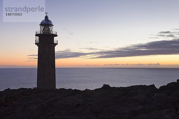 Leuchtturm Faro de Orchilla am Abend  El Hierro  Kanarische Inseln  Spanien  Europa