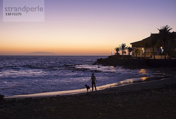 Abendstimmung  La Playa  Valle Gran Rey  La Gomera  Kanarische Inseln  Kanaren  Spanien  Europa