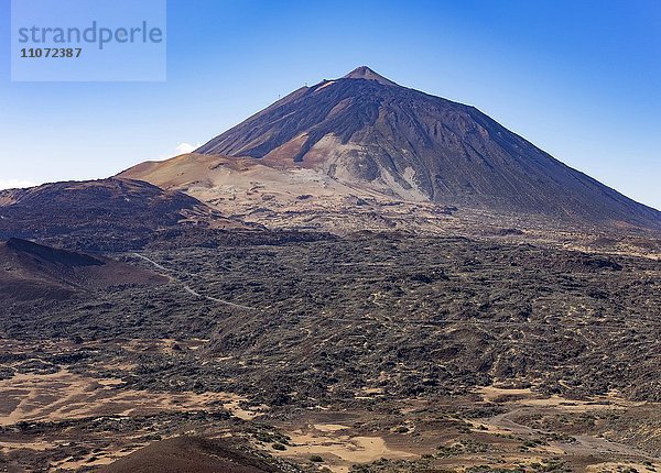 Vulkan Pico del Teide  Teide-Nationalpark  Parque Nacional de las Cañadas del Teide  Teneriffa  Kanarische Inseln  Spanien  Europa