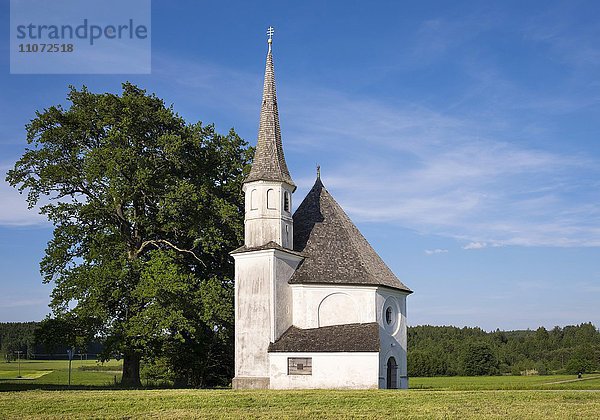 Kapelle St. Leonhard in Harmating  Egling  Oberbayern  Bayern  Deutschland  Europa