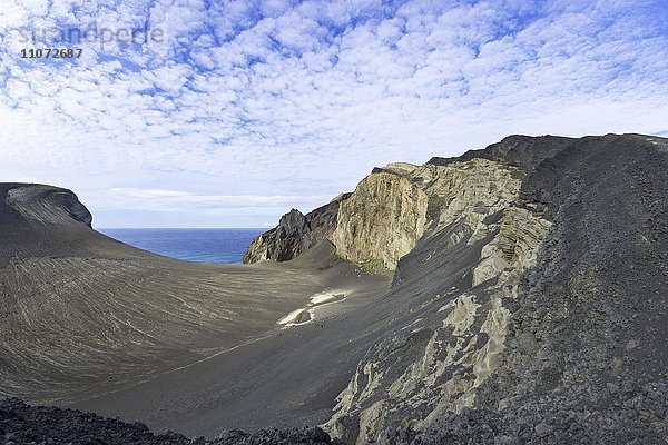 Vulkangestein  Faial  Azoren  Portugal  Europa