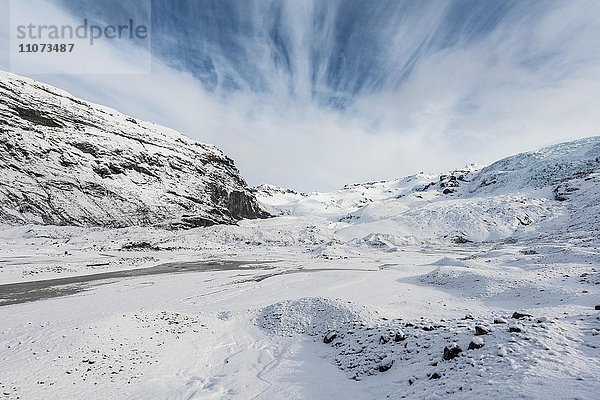 Skaftafelljökull Gletscher  Vatnajokull National Park  Südisland  Island  Europa