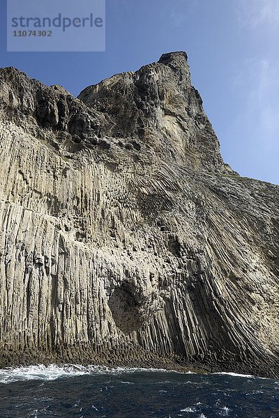 Felsmassiv mit Basaltsäulen Los Órganos  La Gomera  Kanarische Inseln  Spanien  Europa
