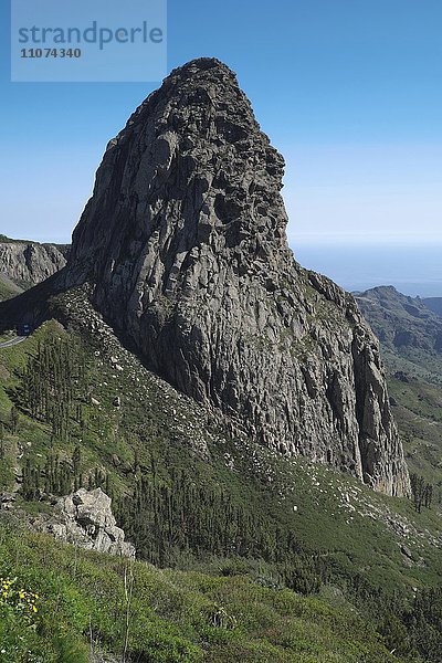 Roque de Agando  Los Roques  La Gomera  Kanarische Inseln  Spanien  Europa