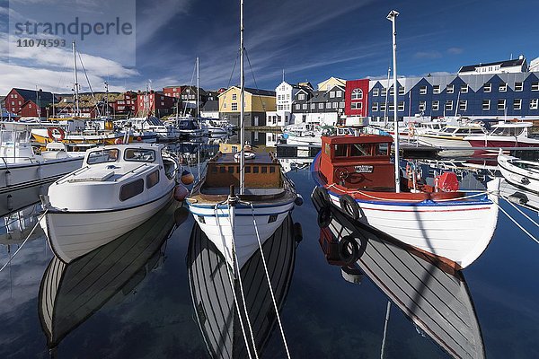 Bootshafen  Tórshavn  Streymoy  Färöer-Inseln  Dänemark  Europa