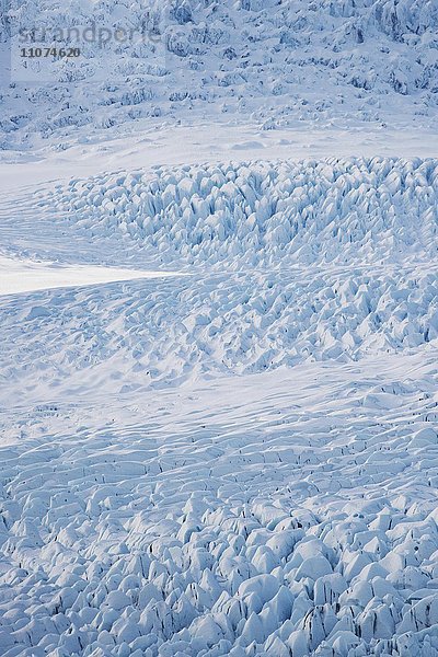 Eisfeld  Gletscher Fjallsjökull  Fjallsárlón  Austurland  Island  Europa