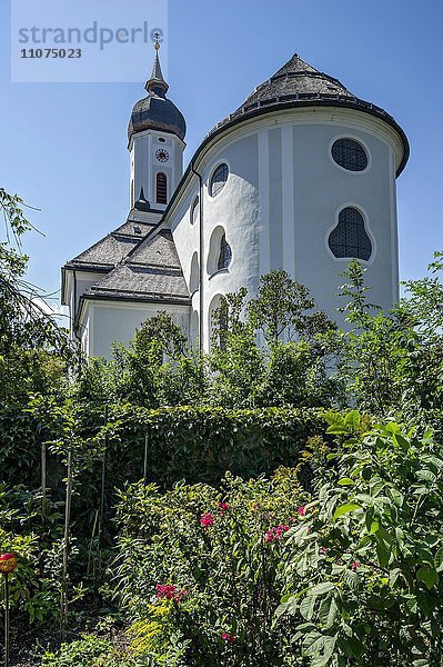 Barocke Pfarrkirche St. Martin  Ortsteil Garmisch  Garmisch-Partenkirchen  Werdenfelser Land  Oberbayern  Bayern  Deutschland  Europa