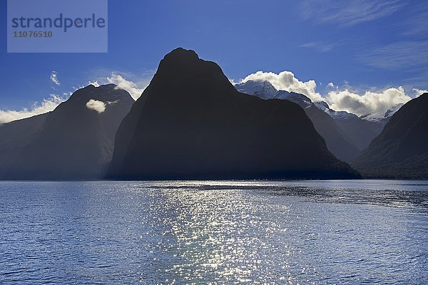 Milford Sound  Fiordland-Nationalpark  Südinsel  Region Southland  Neuseeland  Ozeanien