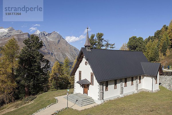 Kapelle auf der Riffelalp  Zermatt  Wallis  Schweiz  Europa