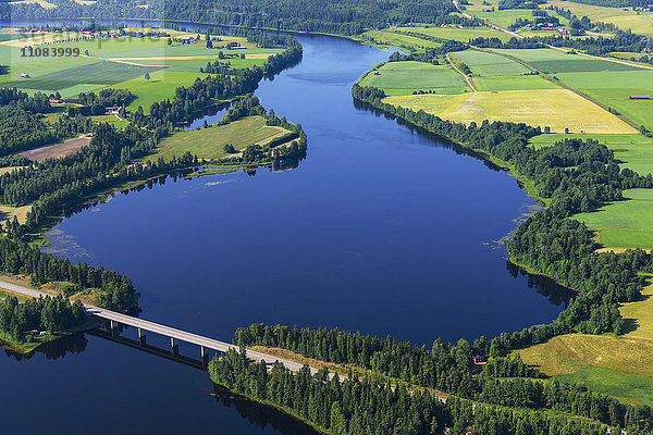 Luftaufnahme  das Dalaalv  Schweden