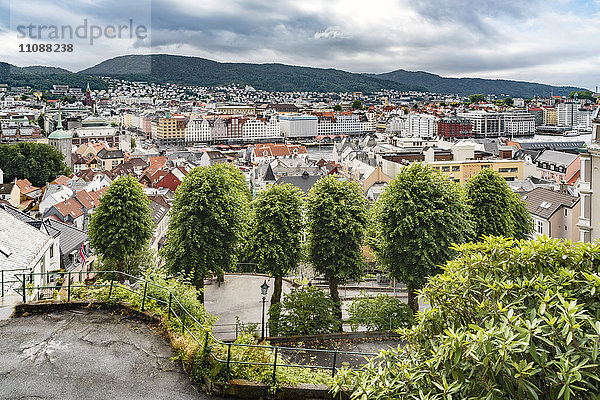 Norwegen  Hardaland  Bergen  Stadtbild