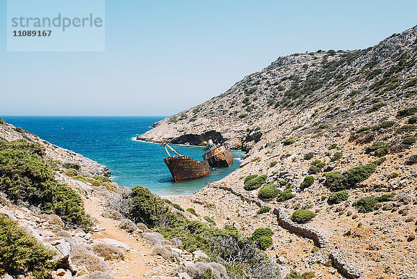 Griechenland  Amorgos  Schiffbruch der Olympia