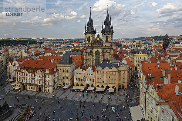 Tschechische Republik  Prag  Altstadtplatz mit Tyn-Kathedrale