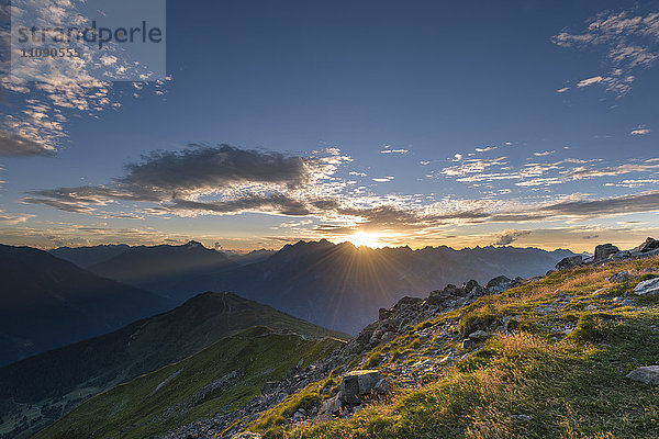 Österreich  Tirol  Sonnenuntergang am Venet